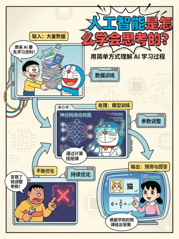 圆润日系漫画科普插画