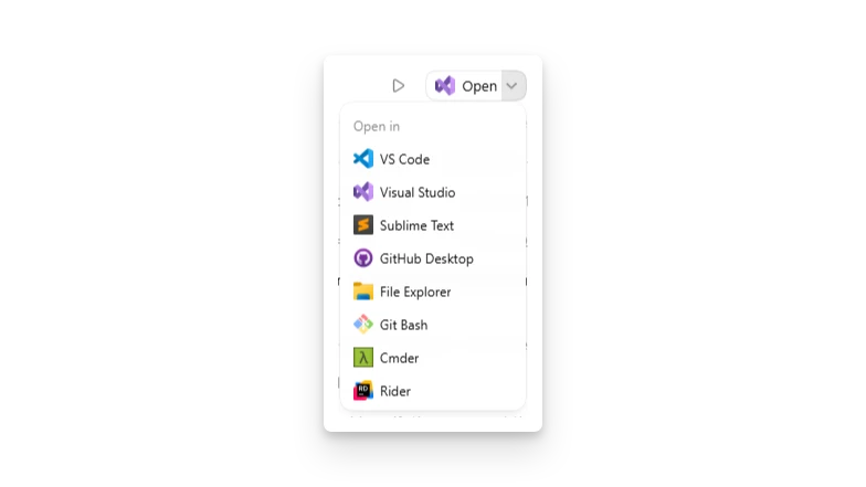 Windows 上 ChatGPT 桌面应用设置里的默认 Open In（打开方式）应用
